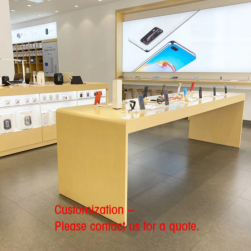 Phone Accessories Cabinet - تصميم مخصص لطاولة عرض تجربة الهاتف