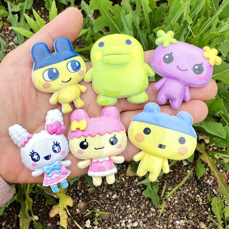 Phone Accessories Beads - خرز مجوف مطبوع على الوجهين بتصميم