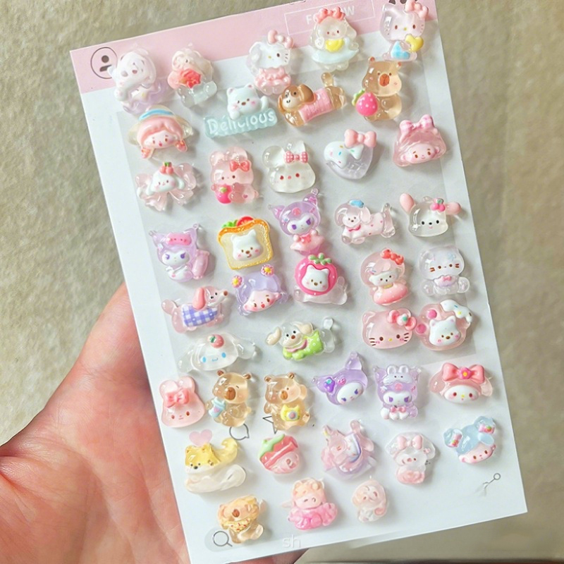 Phone Accessories Clipart - 10-100 قطعة من الإكسسوارات الراتنجية الصغيرة