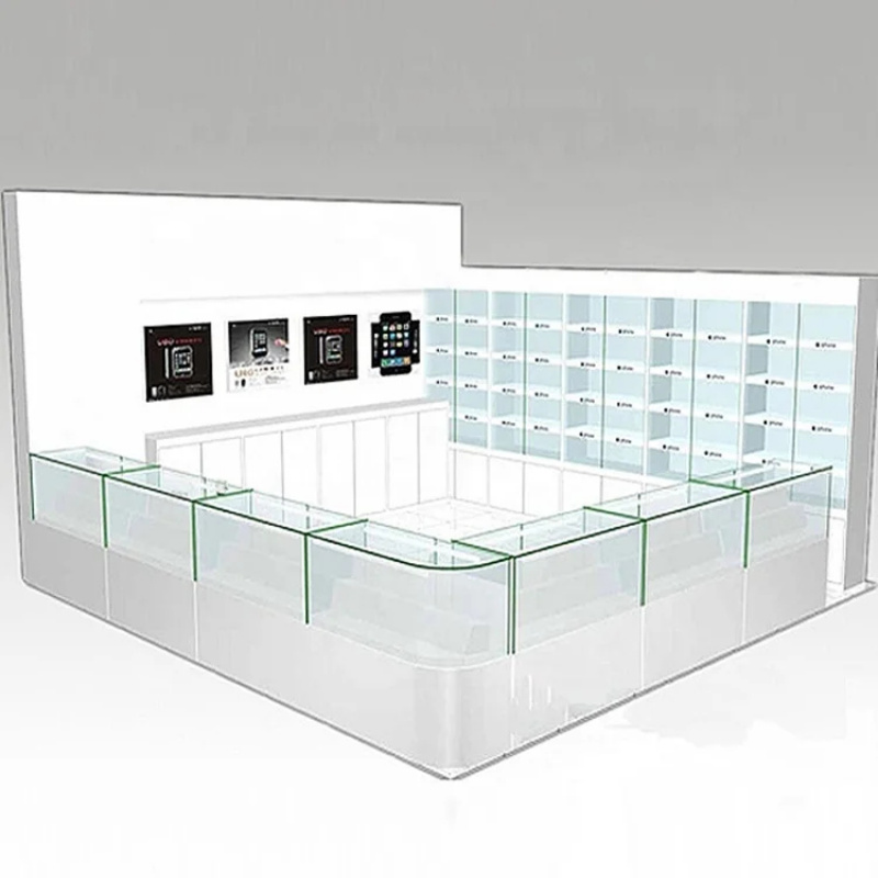 Phone Accessories Cabinet - تصميم مخصص لواجهة عرض زجاجية للهواتف
