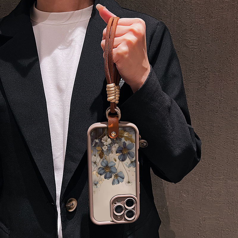 جراب هاتف بتصميم زهرة زرقاء مع - مراجعة Lanyard Phone Strap وسعره