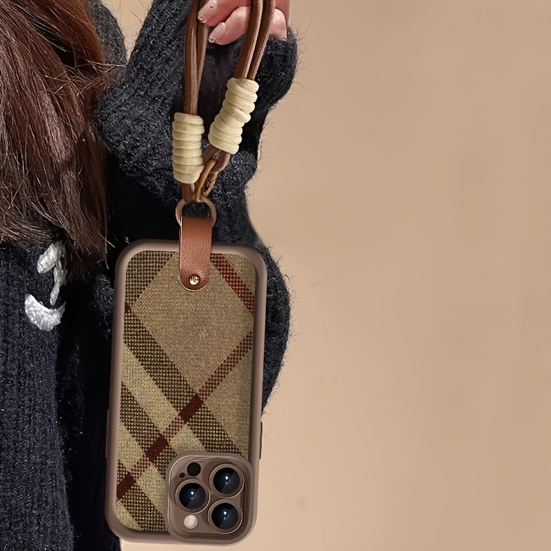 جراب هاتف بحزام حبل مخطط بني ل - مراجعة Lanyard Phone Strap وسعره