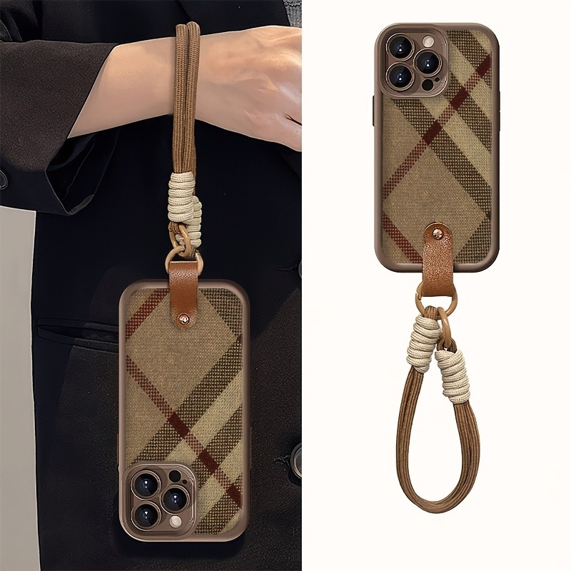 جراب هاتف بحزام حبل مخطط بني ل - مراجعة Lanyard Phone Strap وسعره