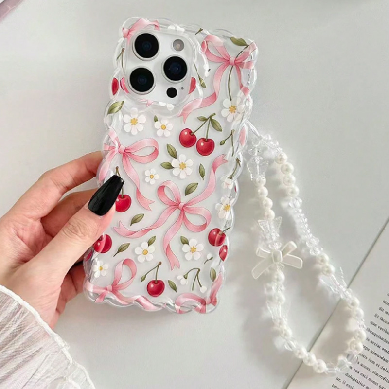 غطاء هاتف شفاف بتصميم زهور الك - مراجعة Phone Accessories Beads وسعره