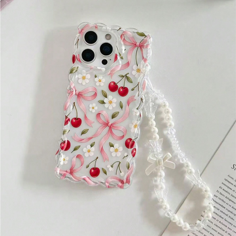 غطاء هاتف شفاف بتصميم زهور الك - مراجعة Phone Accessories Beads وسعره