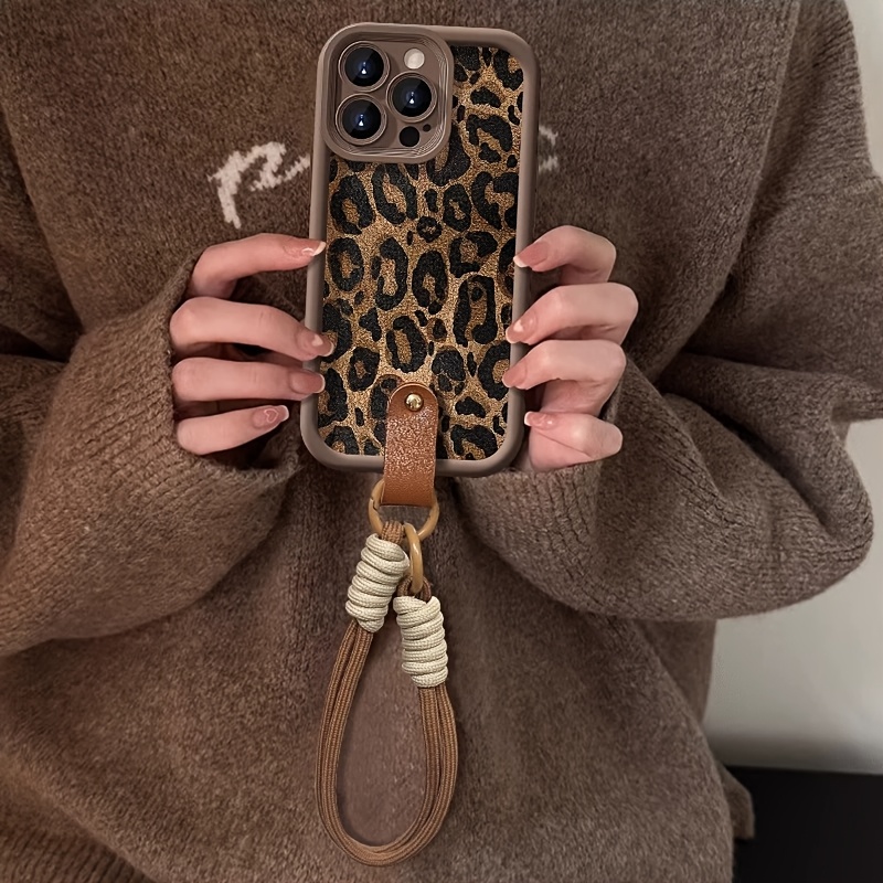 جراب هاتف بتصميم جلد الفهد مع  - مراجعة Lanyard Phone Strap وسعره